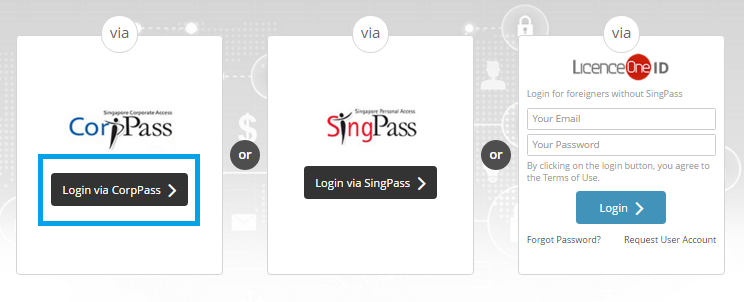 Licence One Login Page
