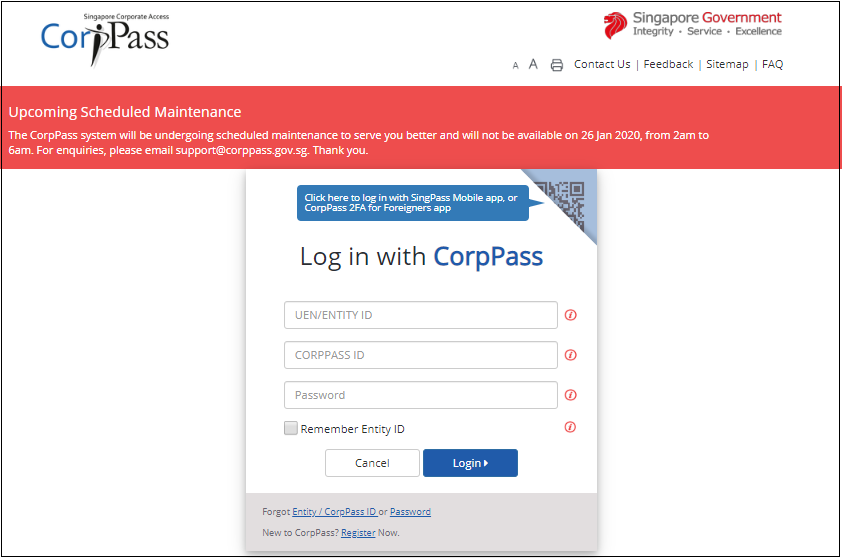 Login Corppass Image
