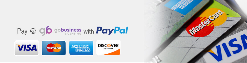 Pay @ GoBusiness Licensing with PayPal